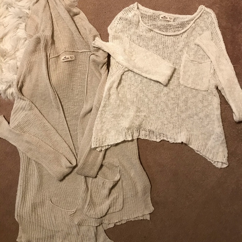 Hollister Cardigan and Pull Over Sweater
